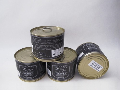 4 x Schröder's Bio Katzenfutter six pack Nassfutter in der Dose MHD siehe Foto - Bild 3 von 3