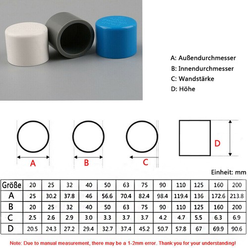 Weiß PVC Rohr Klebefitting Muffe Winkel T-Stück Kappe Kugelhahn Reduzierstück - Bild 2 von 26