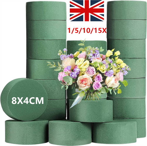 1/15Pcs Round Floral Foam Blocks Green Wet Dry Foam Flower Arrangement Supplies - Picture 4 of 26