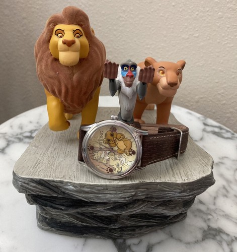 Disney Lion King Ltd Ed 1000 Simba Pride Rock Figurines 10th Anniversary Watch