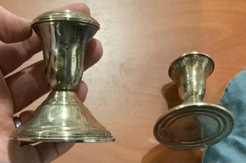 Vintage Reed & Barton Kerzenständer Sterling gewichtet 2er Set - Bild 4 von 8