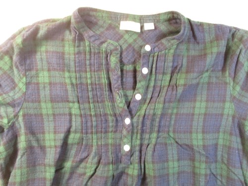 Vintage LL Bean Nightgown women's XXL Flannel Black Watch Tartan Sleep Pajama - Picture 3 of 14
