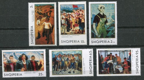 ALBANIA 1970, ART: PAINTINGS FROM NATIONAL GALLERY, Scott 1314-1319, MNH - 第 1/1 張圖片