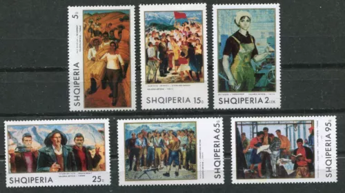 ALBANIA 1970, ART: PAINTINGS FROM NATIONAL GALLERY, Scott 1314-1319, MNH