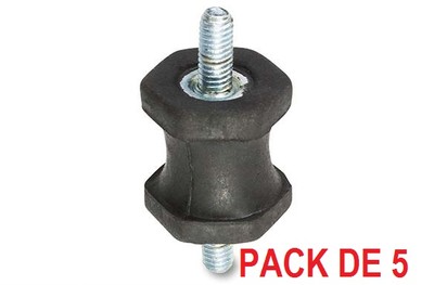 5PCS M6 Caoutchouc Double Extrémités De Vis Anti-Vibration Montage Silentbloc - Auto