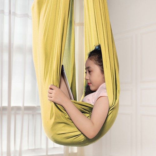 Columpio para niños hamaca interior yoga terapia niños autismo 280x150cm DE - Imagen 71 de 88