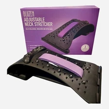 BLUZEN Premium Adjustable Neck Stretcher • 3 Levels • Acupressure • Relaxation