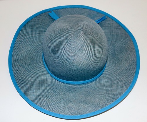 Halper Brothers France large blue straw hat  - Picture 2 of 5