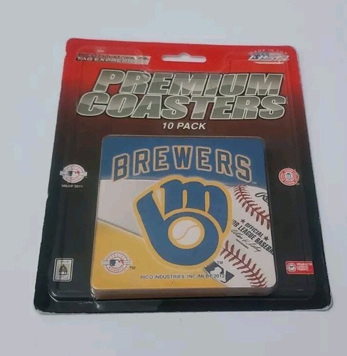 Milwaukee Brewers - Sottobicchieri Premium confezione da 10 con licenza MLB - Foto 4 di 6