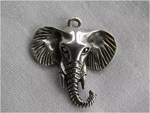 Vintage Sterling African Elephant Head Charm 7 8 Inches eBay