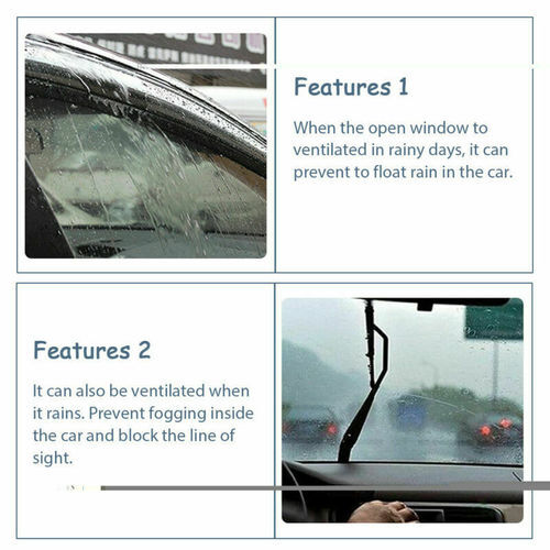 Window Visor Deflector Sun Vent Rain Shield Guard Shade For Dodge Durango 11-25 - Imagen 5 de 16