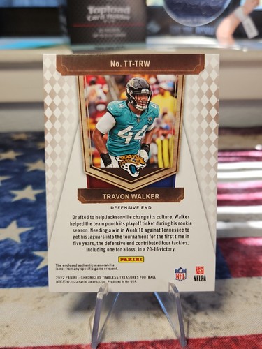 2022 Panini Chronicles Timeless Treasures Football Trayvon Walker Rookie Patch - Picture 2 of 2