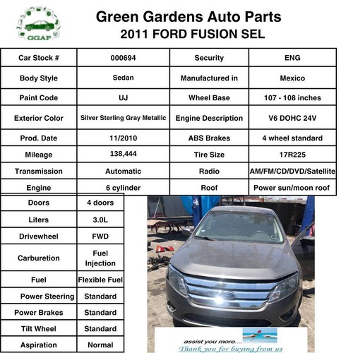 2011 2012 FORD FUSION SEL Power Door Mirror Heated Driver Left Side LH Paint UJ - Bild 9 von 18