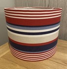 Handmade Lampshade in Fryetts Red, White, Navy Stripe Fabric Various sizes