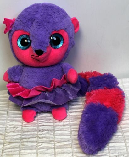 Ideal Toys Pink Purple Lemur Big Eyes Long Tail Plush Stuffed Animal Skirt 14 Ideal Toys Pink Purple Lemur Big Eyes Long Tail Plush Stuffed Animal Skirt 14