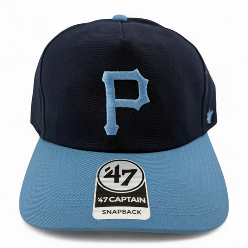 '47 Brand Pittsburgh Pirates MLB Nantasket Navy/Sky Captain Snapback Hat Cap - Picture 2 of 6