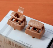 Sun Visor Clip Tan 2xN NEW for Mercedes Benz C E S CL G W202 W203 W210 W140 W463