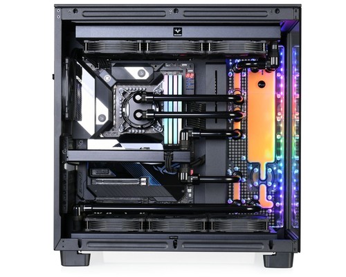 Bykski Distro Plate For NZXT H9 FLOW - PMMA w/ 5v Addressable RGB(RBW) (RGV-N... - Picture 4 of 16
