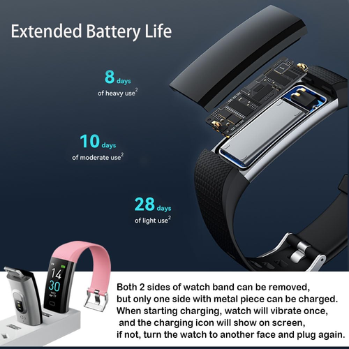 Fitness Tracker with Heart Rate Monitor/Step Counter/Calories, Activity Tracker - Picture 4 of 14