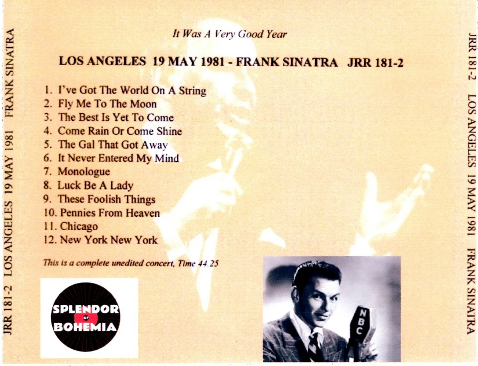 Frank Sinatra - The NBC Affiliates Meeting - Los Angeles 1981 - Numbered Import - Image 2 of 4