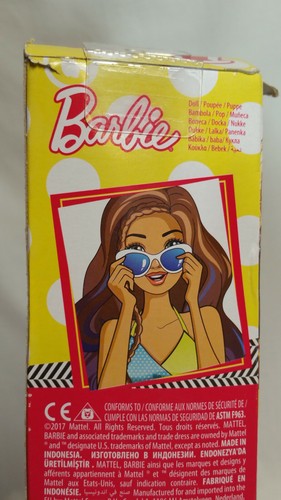 NUEVO Barbie Swim Suit Water Play 2017 Purple Cheetah Suit Brunette ~ Caja dañada - Imagen 4 de 4