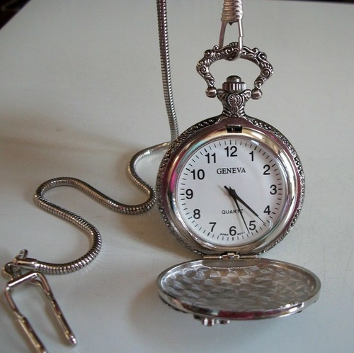 Men's Fishing, Truck, Hunting, Train, Golf, Dad Etc Clip On Pocket Watch & Chain - Picture 161 of 170