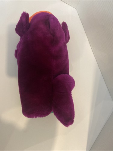 1998 Art’s Toy Fish Hand Puppet Purple Orange Green Pretend Play 16" VTG PLUSH - Imagen 6 de 14