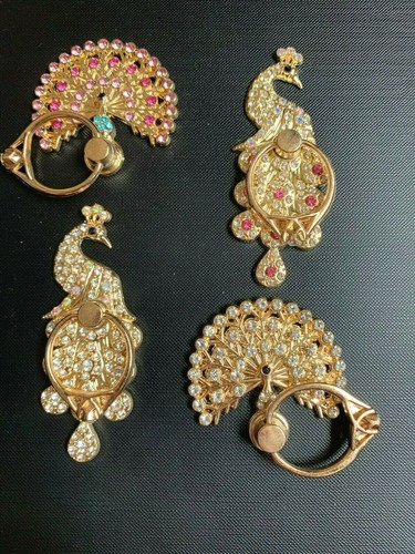 360 Rotating CRYSTAL Peacock Cell Phone Ring Stand Holder Grip Fashion Stylish - Picture 1 of 15