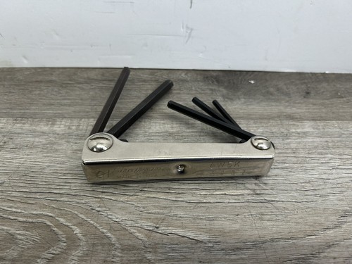 Vintage AW5K Snap-on Tools Folding Allen Hex Key Set 3/16" 7/32" 1/4" 5/16" 6/8"