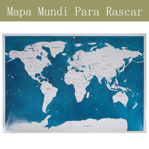 Rascar mapa personales mundo póster mapa del mundo para rasque 59,4 x 82,5cm - Imagen 1 de 11