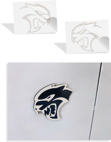 Hellcat Fender Emblem Overlay Decals For Dodge Charger - Picture 9 of 68