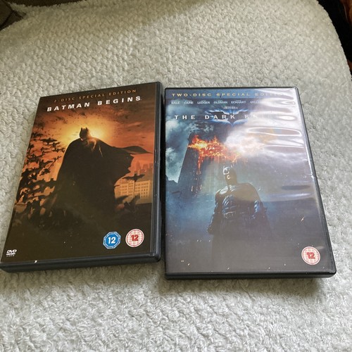 BATMAN THE DARK KNIGHT + BATMAN BEGINS LIMITED EDITION 4 DVD BOXSET REGION 2 - Picture 3 of 5