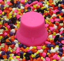 Three 3 Jazz Style KNOBEEZ MADE IN USA Rubber Guitar Knobs and Bass Knobs White