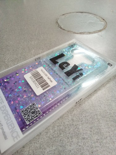 LeYi LG K51/Q51/Reflect/ Liquid Glitter & Hearts Bling Case Teal/Purple - 第 5/6 張圖片