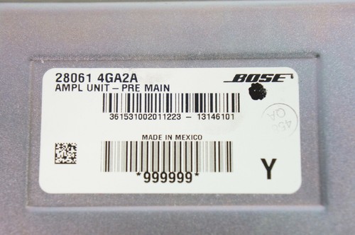 14-2016 infiniti q50 3.7l radio audio stereo sound music amp amplifier bose oem - Picture 6 of 7