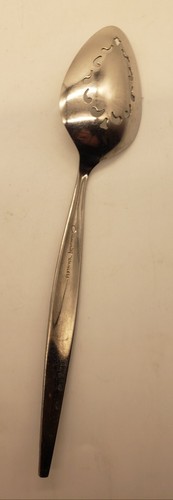 Vintage Oneida Silver Community Stainless Steel Venetia Pierced Oval Tablespoon - Picture 6 of 7