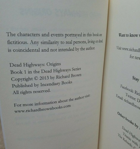 Dead Highways: Origins by Brown, Richard - Picture 6 of 8