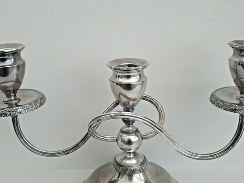 Antique Wilcox SP Co International "Beverly Manor" N7082 IS 3 Light Candelabra - Picture 4 of 6