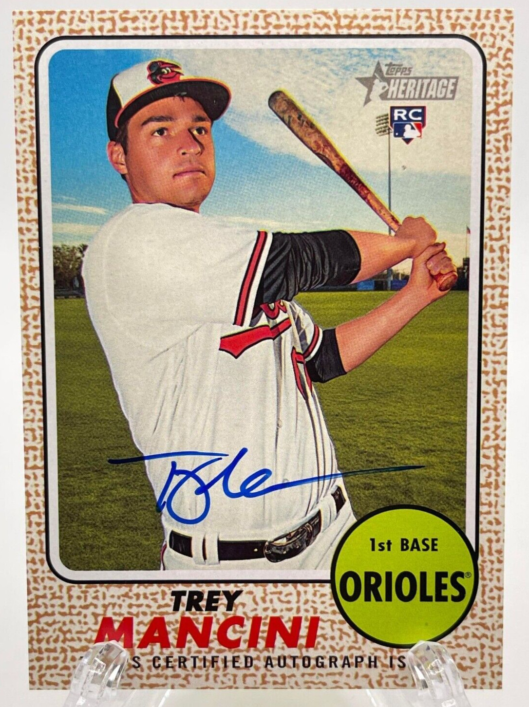 2017 Topps Heritage High Number Real One Trey Mancini #ROA-TM Rookie Auto RC