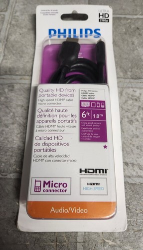 NEW Philips Ultra HD 2160p  Connector HDMI 6ft 1.8m - Picture 2 of 6