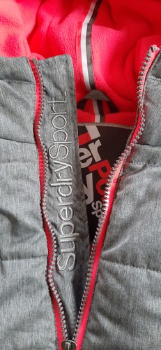 Damen Wintermantel Superdry Polar Sport Gr.S neuwertig grau Fleece superwarm - Bild 7 von 16