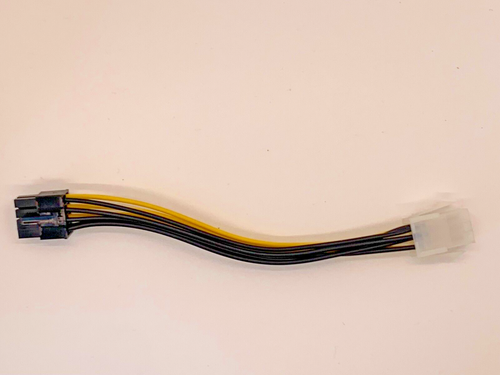 8 pin PCIE male to 6 pin PCIE female 18AWG 6-inch power adapter cable - 第 1/3 張圖片