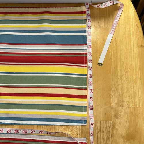 Set of 4 Red, Green, Yellow, Blue, White Striped Placemats for everyday 16"x17" - Picture 3 of 8