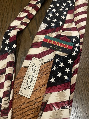 Tango by Max Raab. 100% Silk. Americana Series The Constitution. Tie - Picture 3 of 4