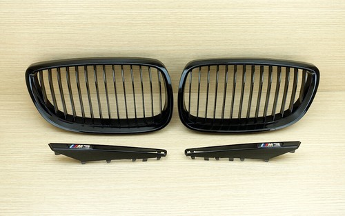 Rejilla de capucha delantera guardabarros lateral negro brillante para BMW M3 E90 E92 E93 2008~2012 - Imagen 2 de 5