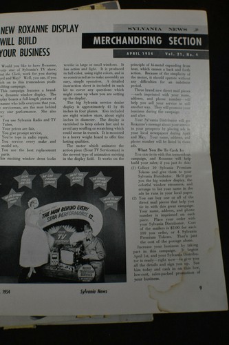 1954 7 Issues Sylvania News *RADIO & TELEVISION SERVICE* - Picture 4 of 10