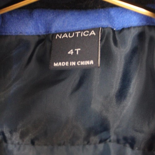 Keep your little one warm and stylish with this classic navy peacoat by Nautica - Picture 3 of 3