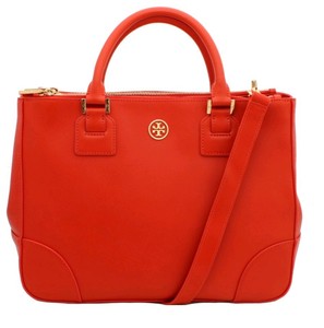 Details About Nordstrom Tory Burch Robinson Large Leather Burnt Orange Tote Purse Shoulder Bag