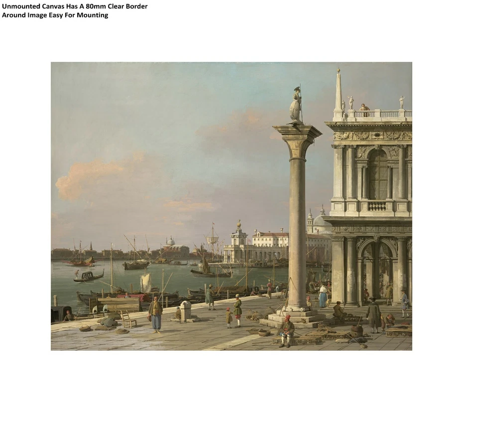 Canaletto Piazzetta Santa Maria Della Salute Art Poster OR Canvas Size A4-A1 - Image 2 of 3