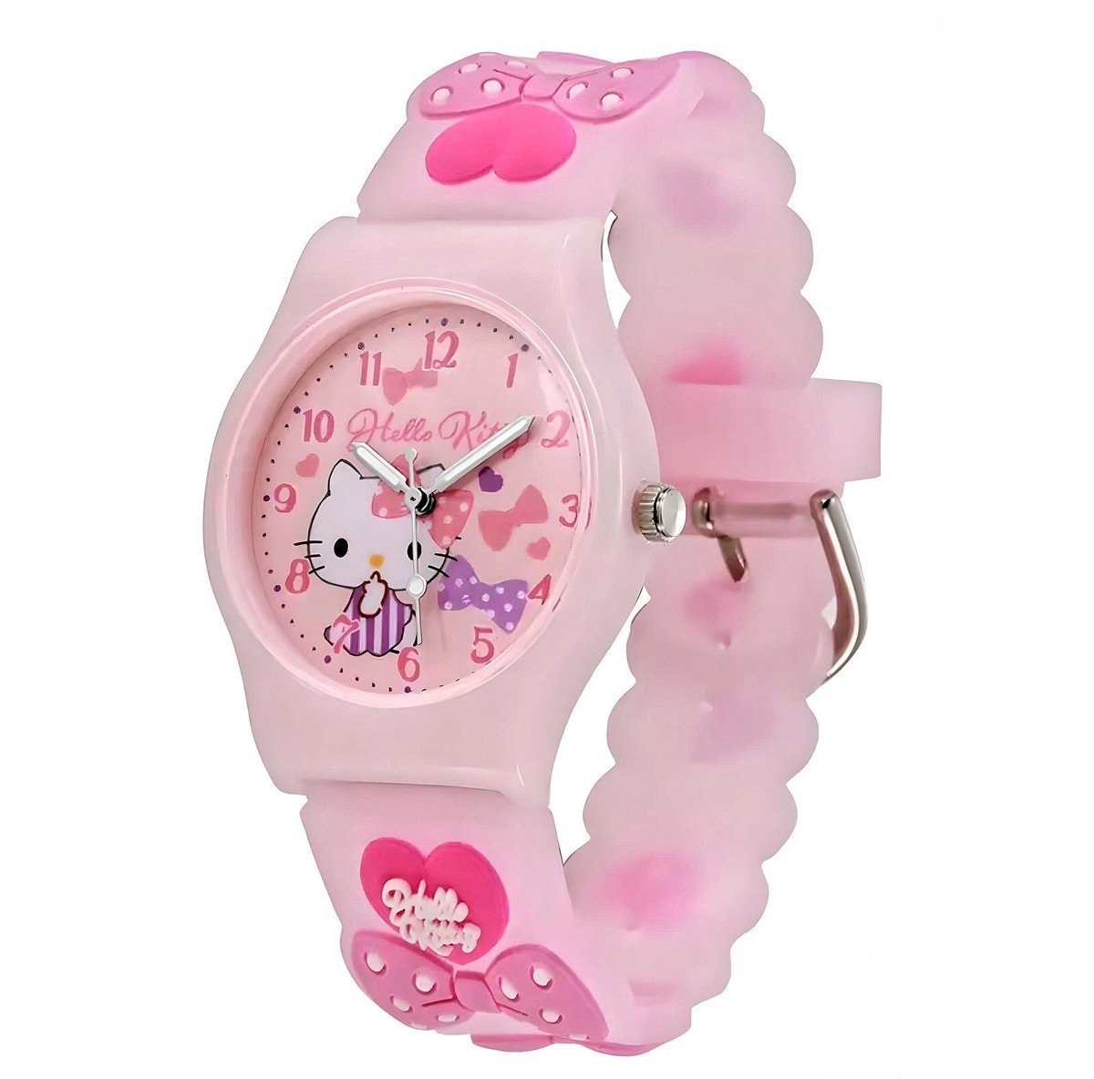 Hello Kitty Analog Quartz Watch - HK Watch HELLO KITTY HK.7539LT Leather Pink Yellow Green Purple  main image 4